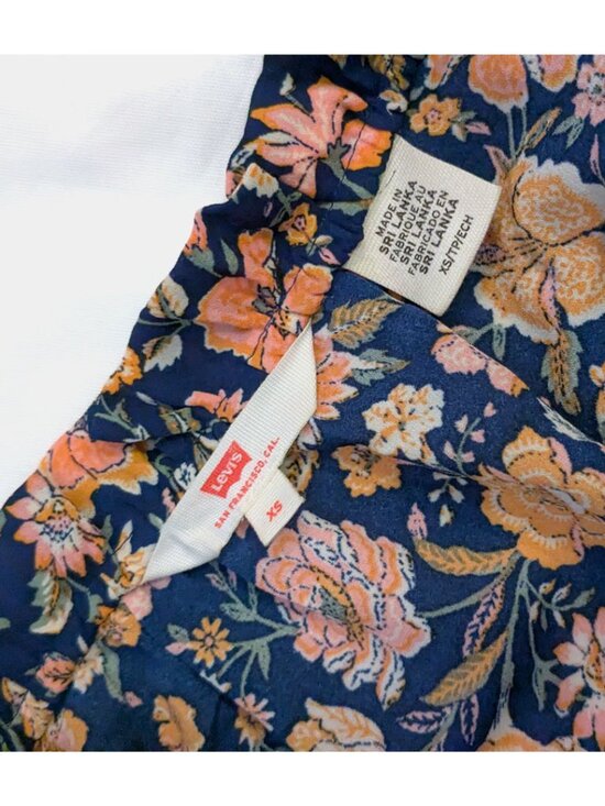 Levi's Floral Print Long Sleeve Casual Dress Size XS - Picture 10 of 11